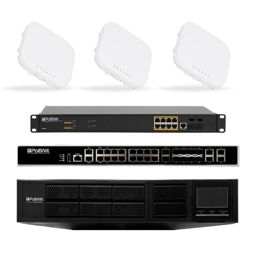 [U-22 + R-10 + NS-8B + 3x WAP-1] Commercial Networking Bundle (Wi-Fi 6)