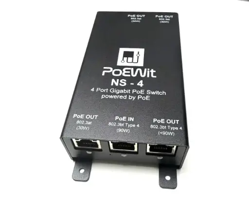 NS-4 PoE-Powered 4-Port PoE Gigabit Switch